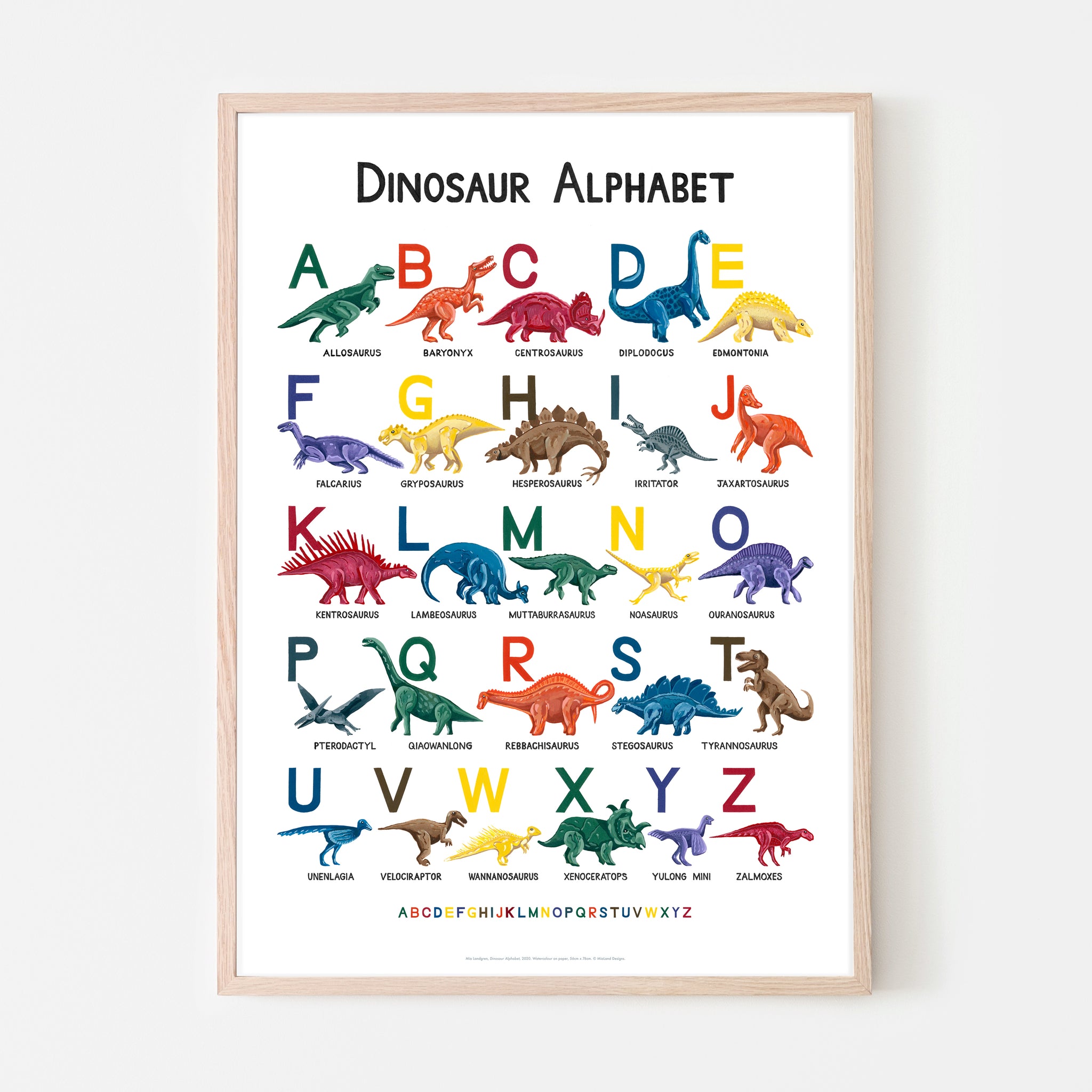 Dinosaur Alphabet Print – MiaLand Designs