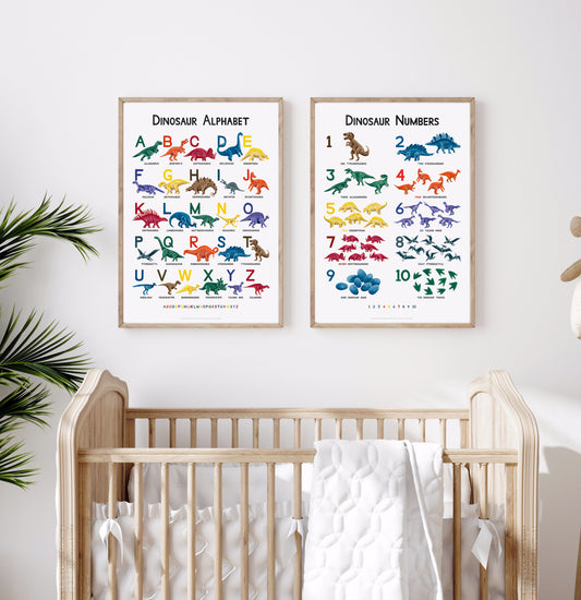 Dinosaur Alphabet & Numbers Print Set